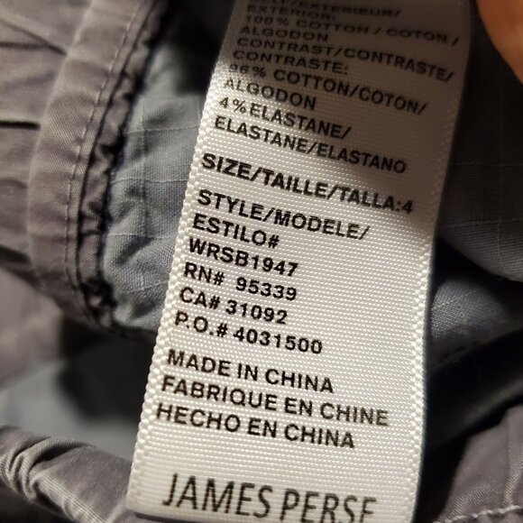 James Perse Women's Ripstop Gray Casual Pants Sz 4 - Picture 4 of 4